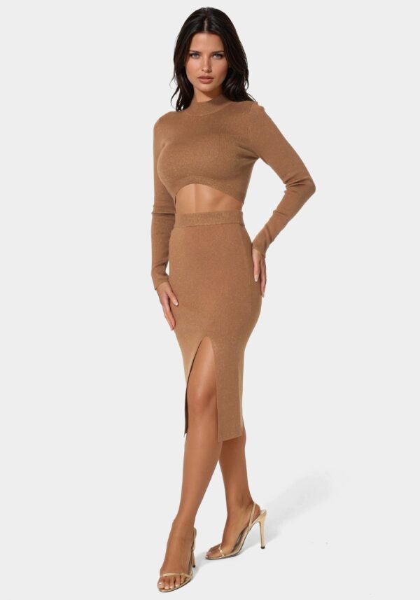 bebe2121_caramel_2_83bcd792-5e8f-4785-9e32-2bfd8881001c Lurex Rib Cropped Kit Set
